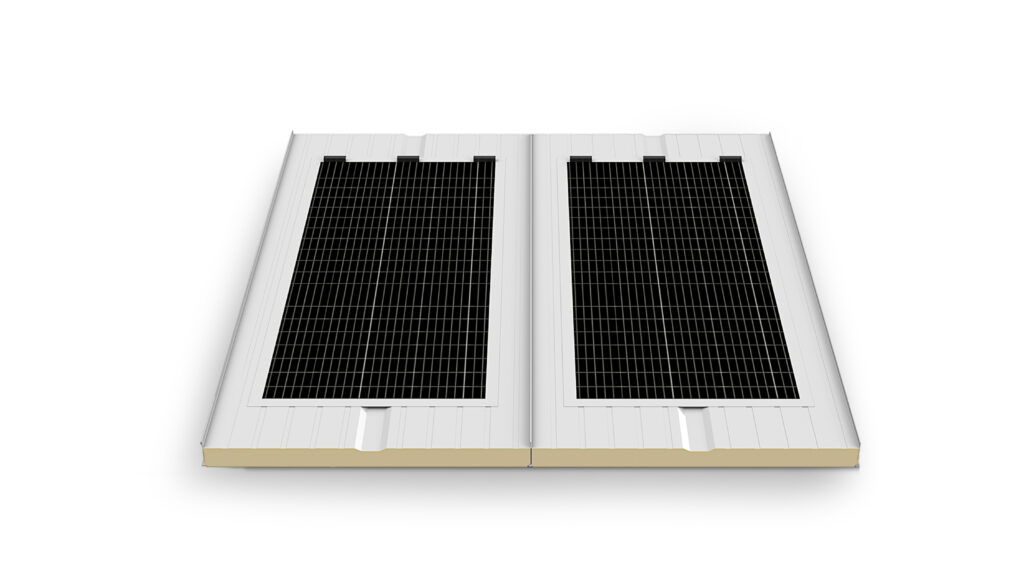 telhas térmicas cobertas com módulos fotovoltaicos