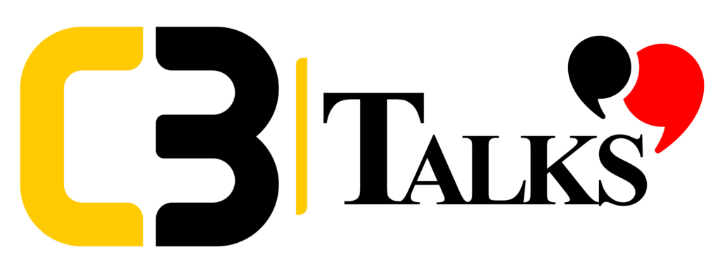 Logo do C3 Talks, programa de entrevistas sobre inovação e liderança na construção civil.